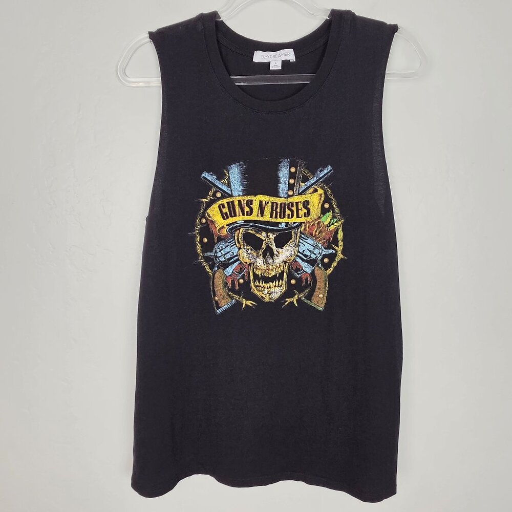Daydreamer Guns N' Roses Graphic Muscle Tank Top Sleeveless Black Size L
